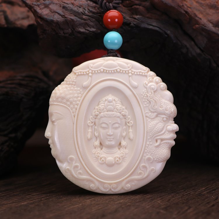 Ivory Demon Buddha Pendant