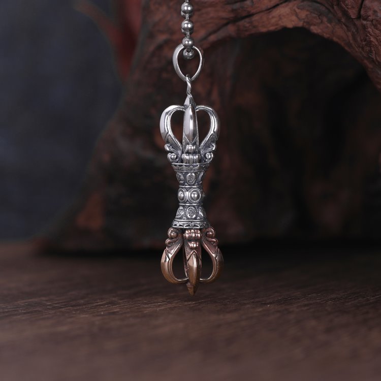 Brass Pronged Vajra Pendant