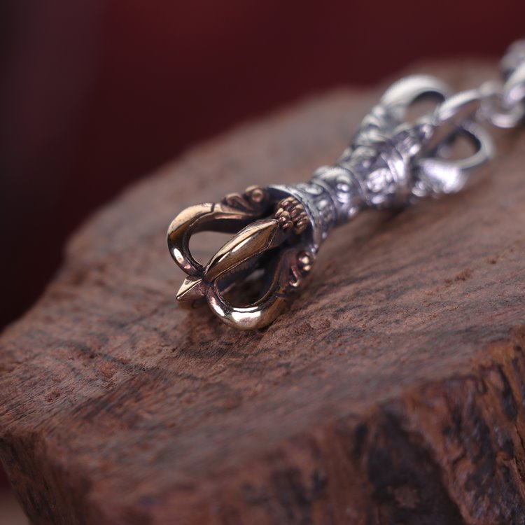 Brass Pronged Vajra Pendant