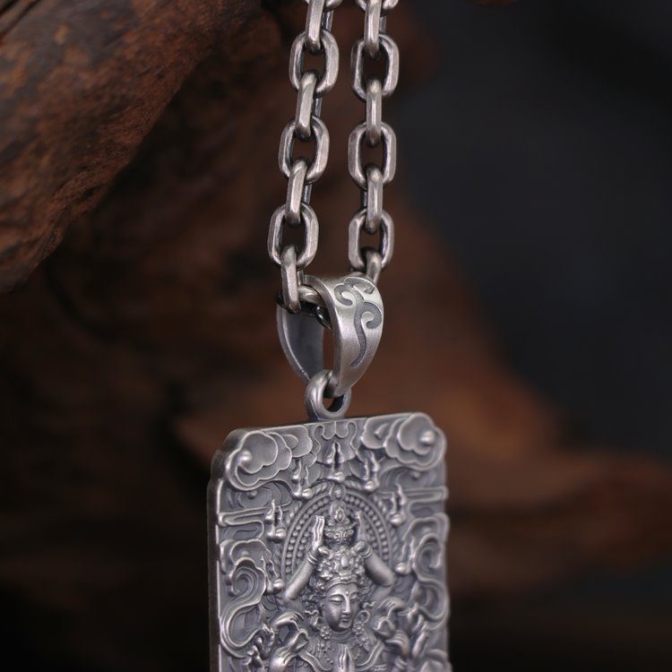 Framed Thousand Hands Guan Yin Pendant