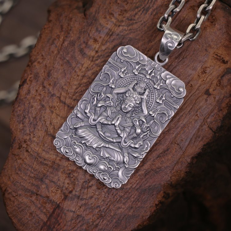Framed Thousand Hands Guan Yin Pendant