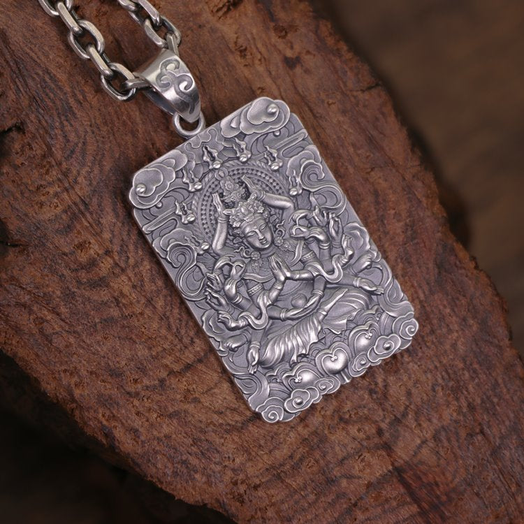 Framed Thousand Hands Guan Yin Pendant