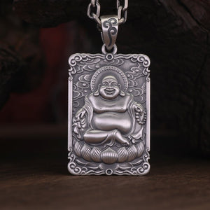 Framed Laughing Buddha Pendant