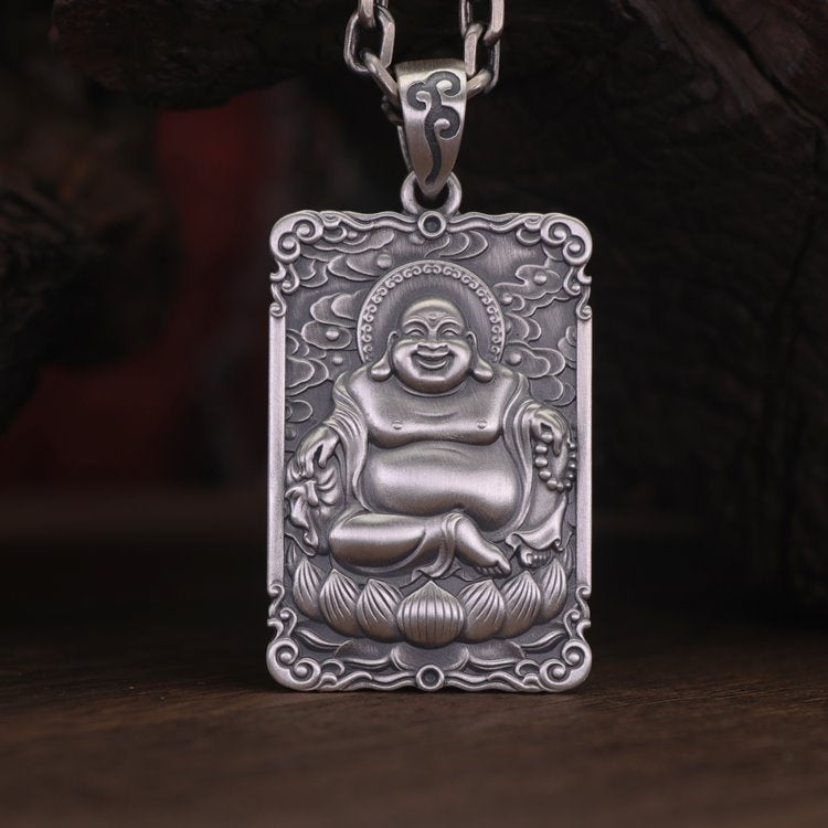 Framed Laughing Buddha Pendant