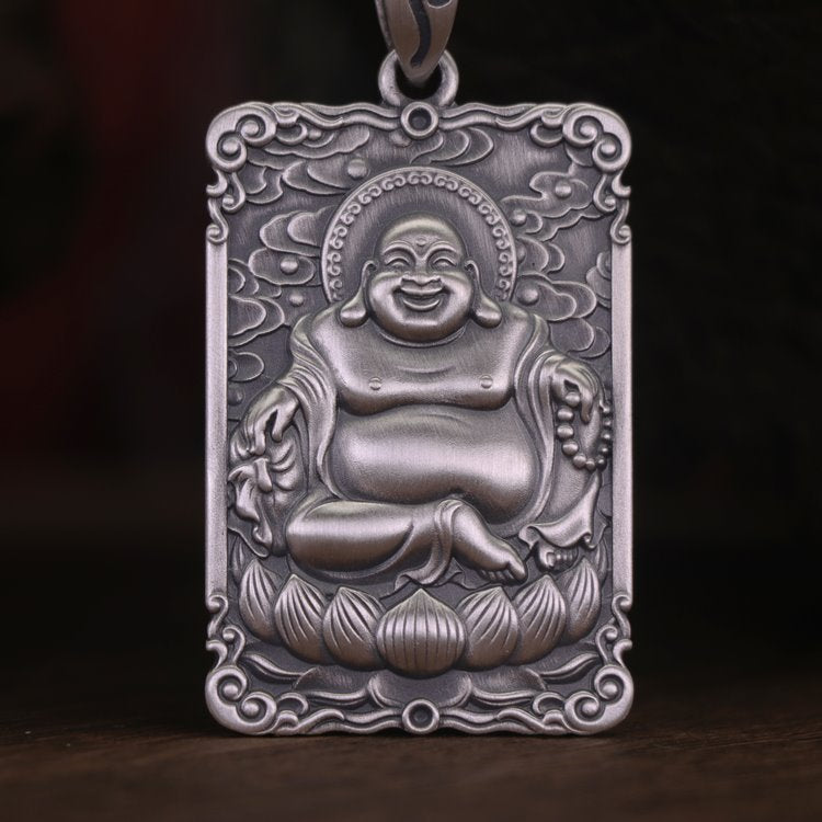 Framed Laughing Buddha Pendant