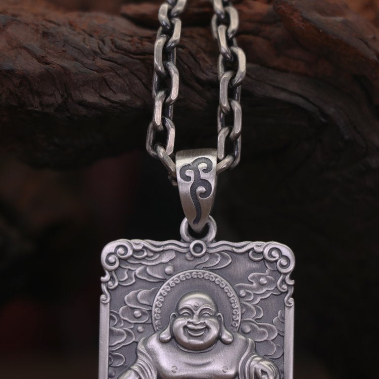 Framed Laughing Buddha Pendant