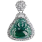 Iced Out Jade Buddha Pendant