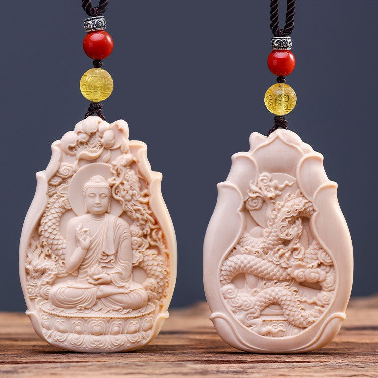 Immeasurable Light Ivory Amitabha Buddha Pendant