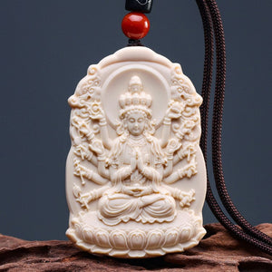 Infinite Compassion Ivory Quan Yin Pendant