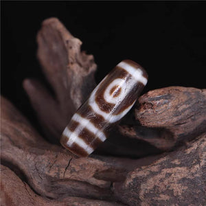 Insightful Refuge of Wisdom Amulet 2 Eye Dzi Bead