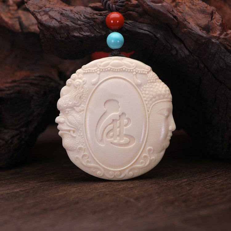 Ivory Demon Buddha Pendant