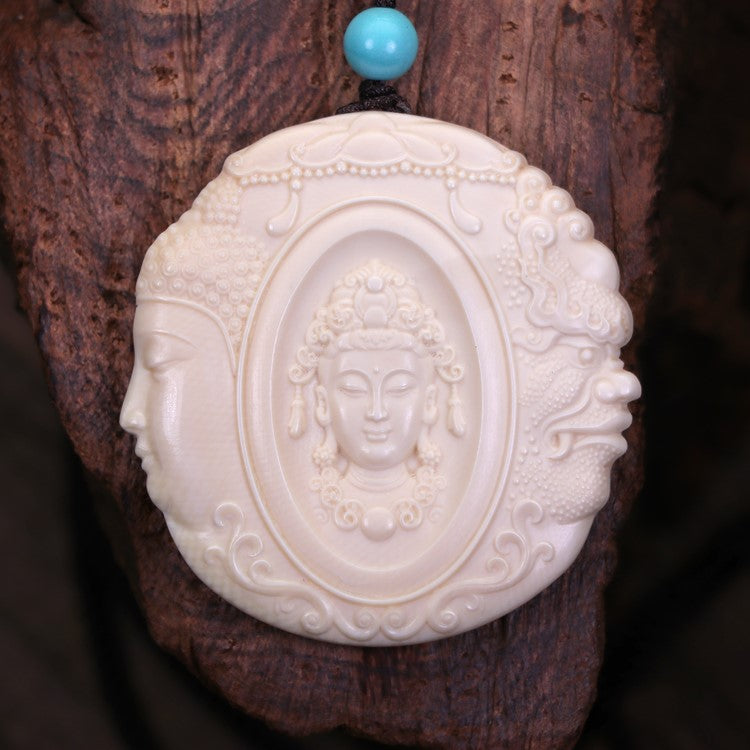 Ivory Demon Buddha Pendant