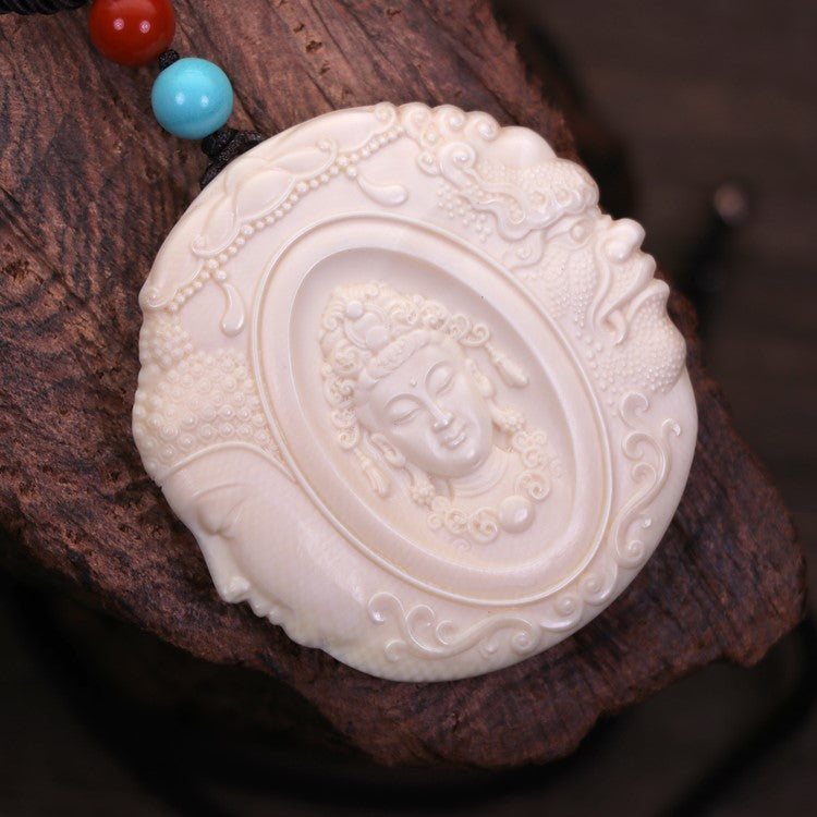 Ivory Demon Buddha Pendant