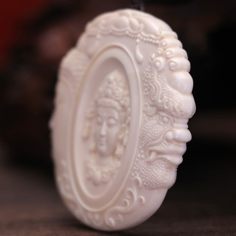 Ivory Demon Buddha Pendant