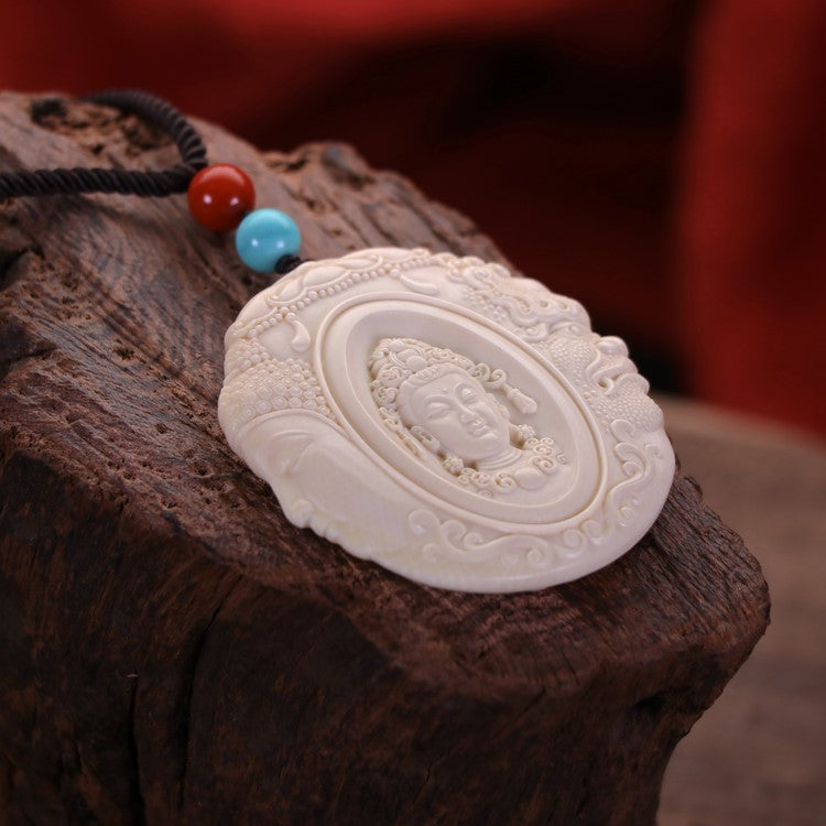 Ivory Demon Buddha Pendant