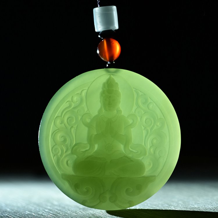 Jade Kuan Yin Pendant