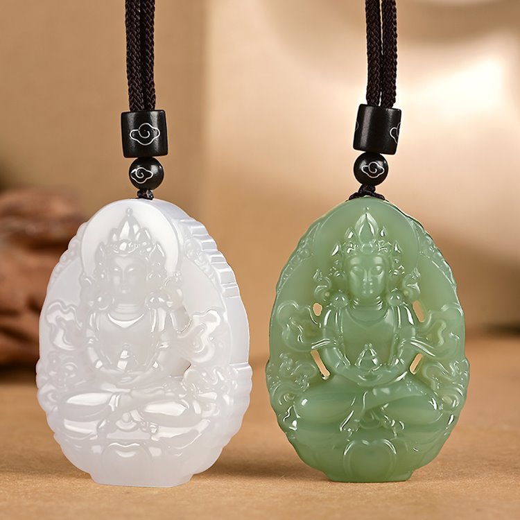 Jade Kwan Yin Pendant