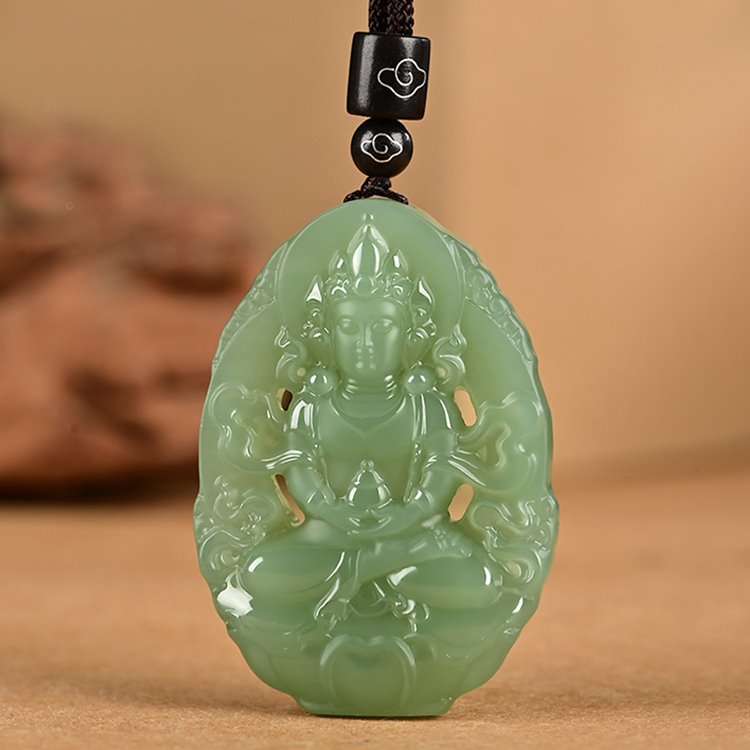 Jade Kwan Yin Pendant