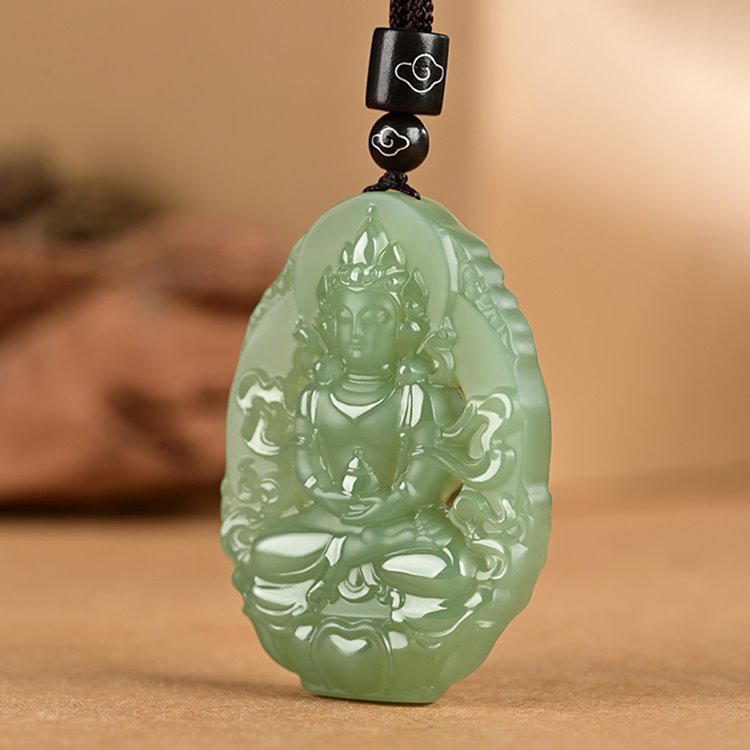 Jade Kwan Yin Pendant