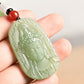 Jade Oval Kuan Yin Pendant