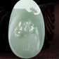 Jade Oval Laughing Buddha Pendant