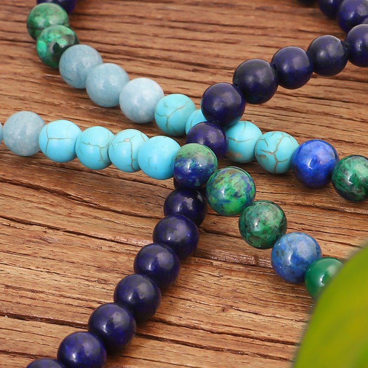 Lapis Lazuli Yoga Mala Necklace