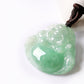 Light Green Jade Laughing Buddha Necklace