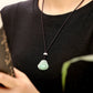 Light Green Jade Laughing Buddha Necklace