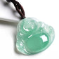 Light Green Jade Laughing Buddha Pendant