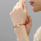 Pink Crystal Inari Fox String Bracelet