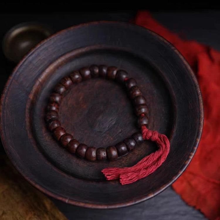 Tibetan Wrist Mala Bracelet with Tassel-Mantrapiece