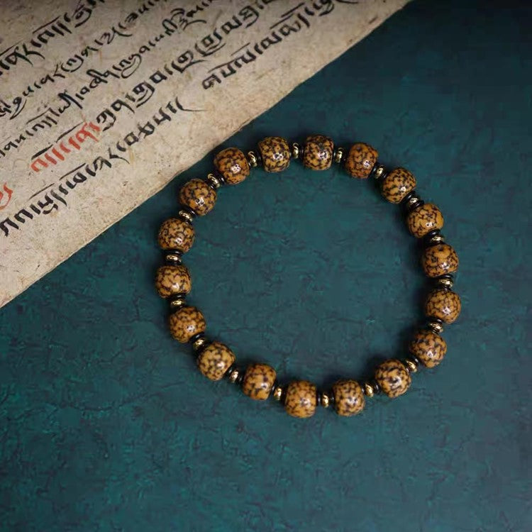 Antique Tibetan Lotus Seed Mala Bracelet-Mantrapiece