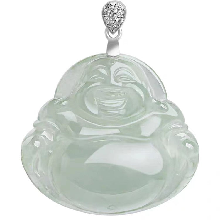 Laughing Buddha Jade Charm