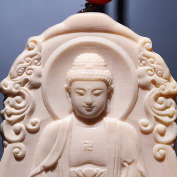 Mammoth Tusk Bodhisattva Amitabha Pendant