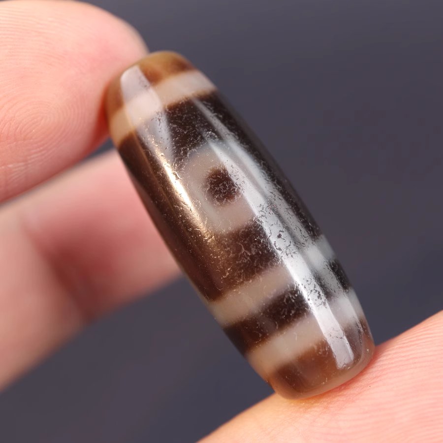 Non-Duality Contemplation Talisman 2 Eye Dzi Bead