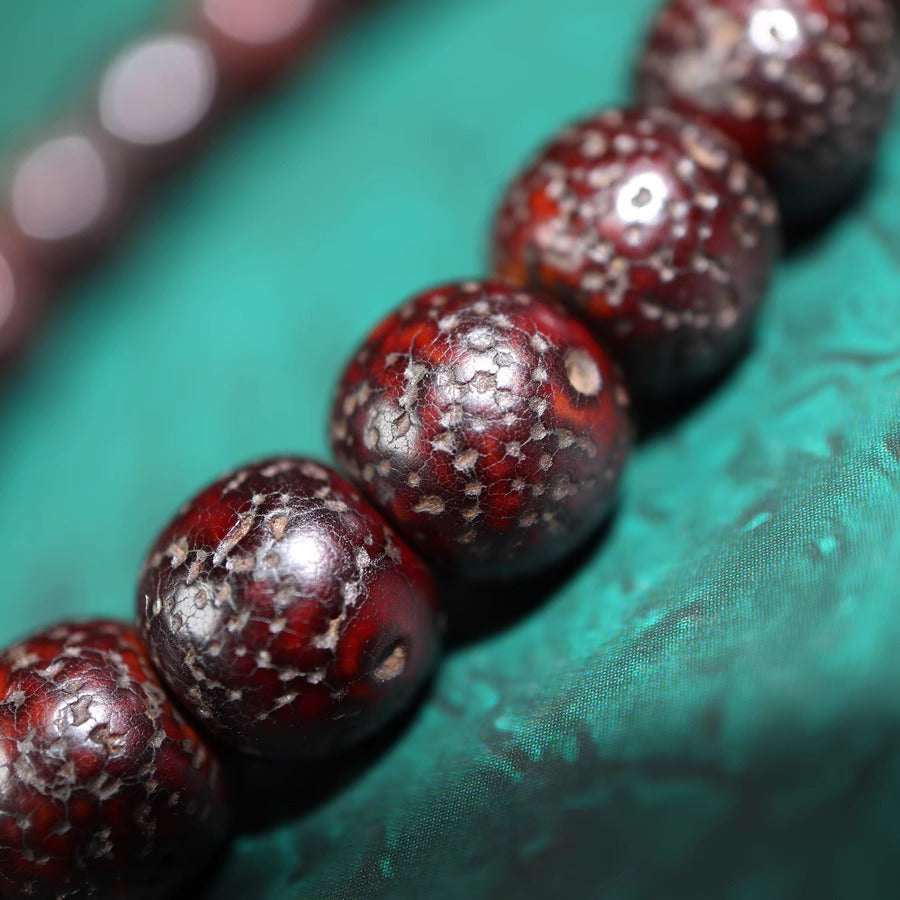 Antique Tibetan Star Moon Bodhi Seed Rosary Beads