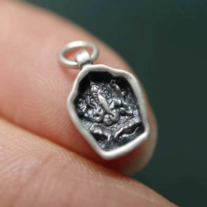 Tibetan Silver Ganesha Pendant