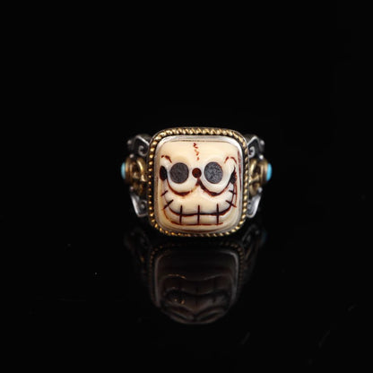 Antique Tibetan Iron Skull Ring-Mantrapiece