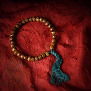 Authentic Antique Tibetan Star Moon Bodhi Seed Mala Beads-Mantrapiece