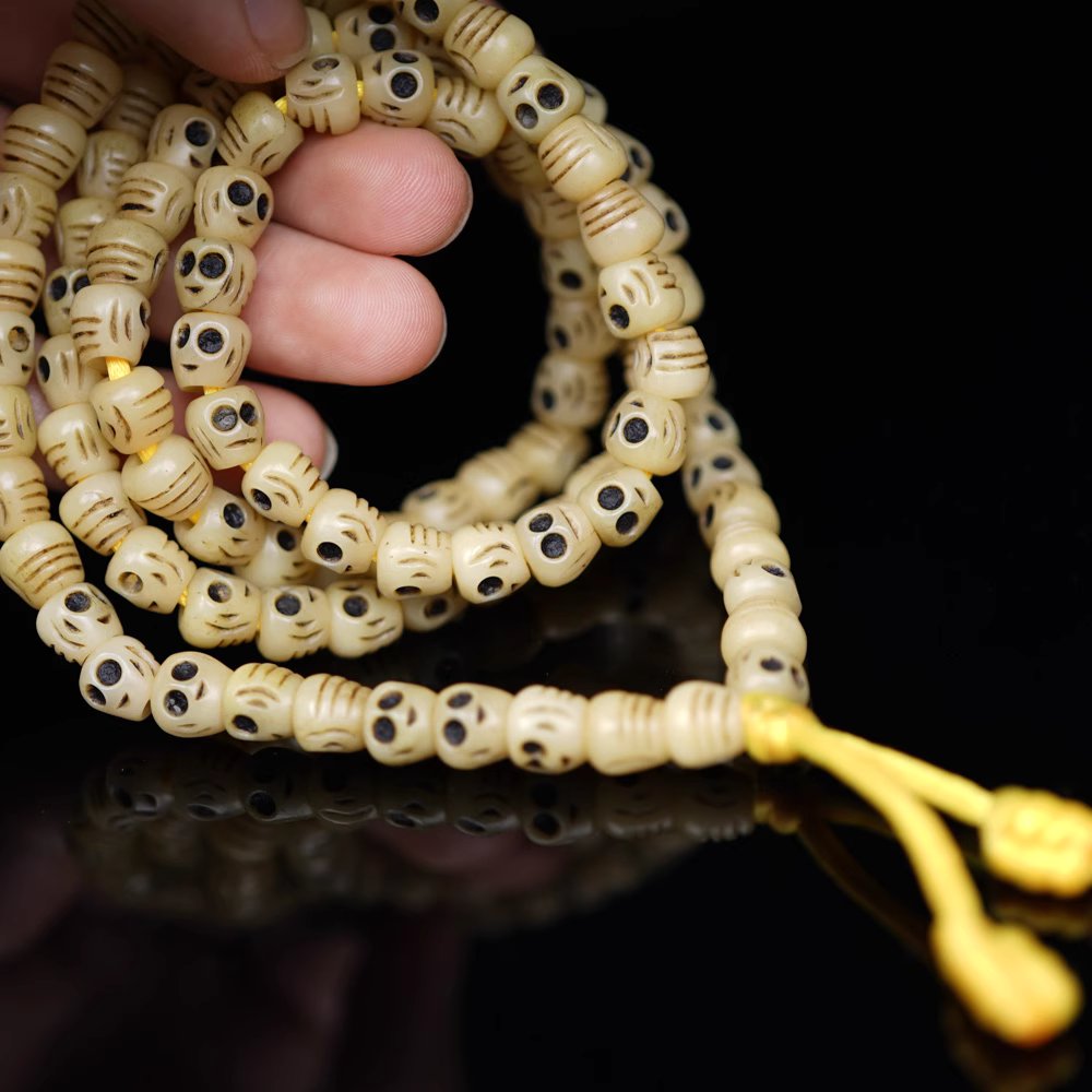 Tibetan Yak Bone Skull Beads-Mantrapiece