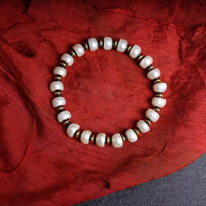 Antique Tibetan Mens Pearl Bracelet