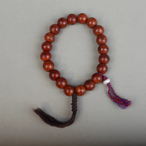 Antique Tibetan Red Bodhi Seed Wrist Mala
