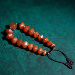 Antique Tibetan Agate Mala Bracelet