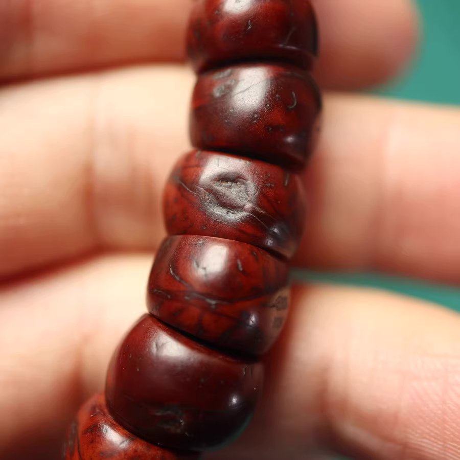 Antique Tibetan Mala Beads Red Bodhi Seed Wrist Mala-Mantrapiece