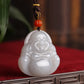 Off-White Jade Laughing Buddha Pendant