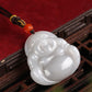 Off-White Jade Laughing Buddha Pendant