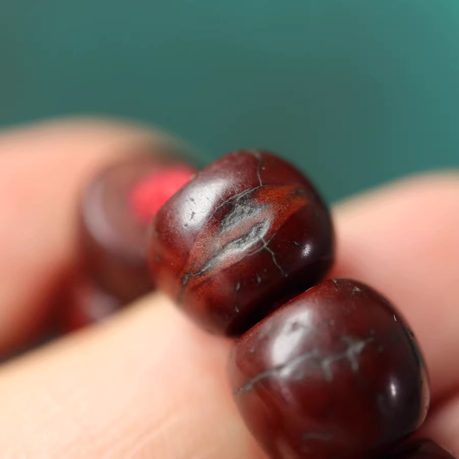 Antique Tibetan Well Aged Red Bodhi Seed Mala