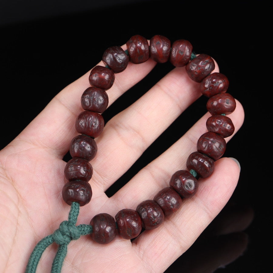 Old Tibetan Bodhi Seed Mens Wrist Mala-Mantrapiece