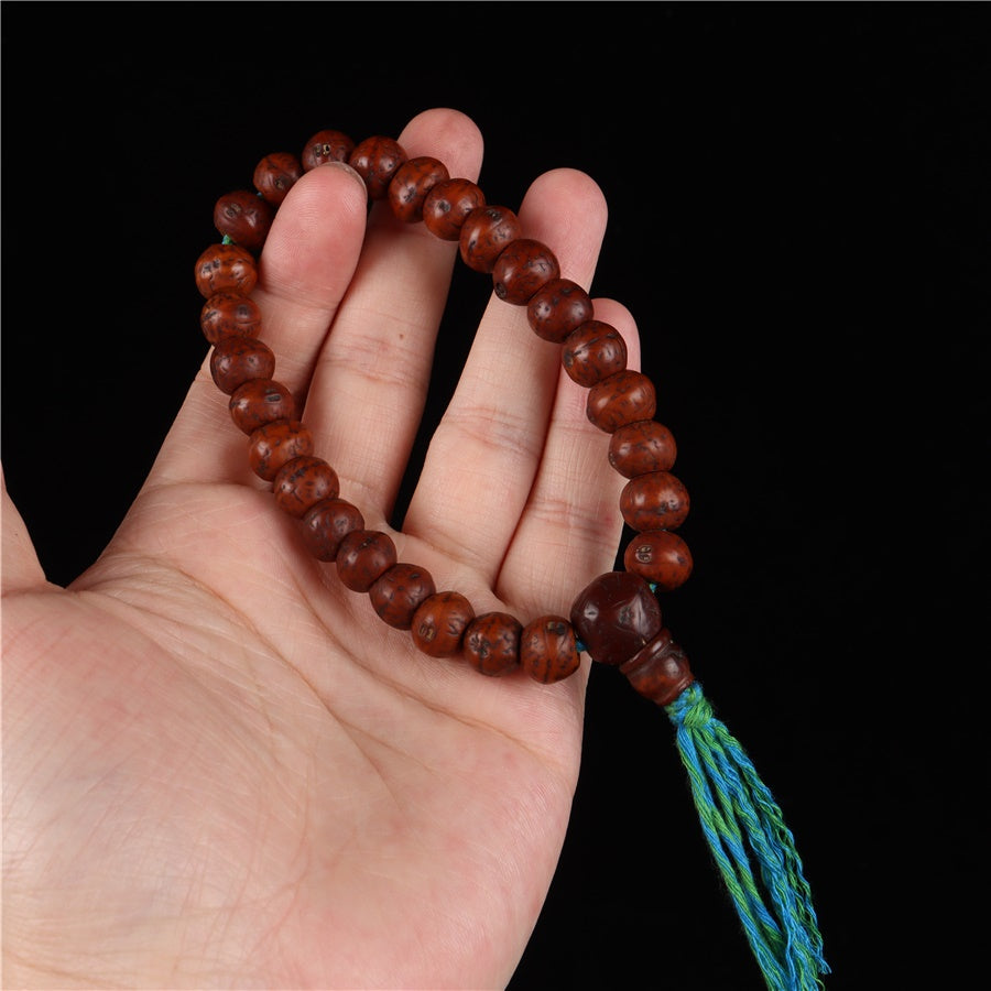 Old Tibetan Bodhi Seed Prayer Beads Bracelet