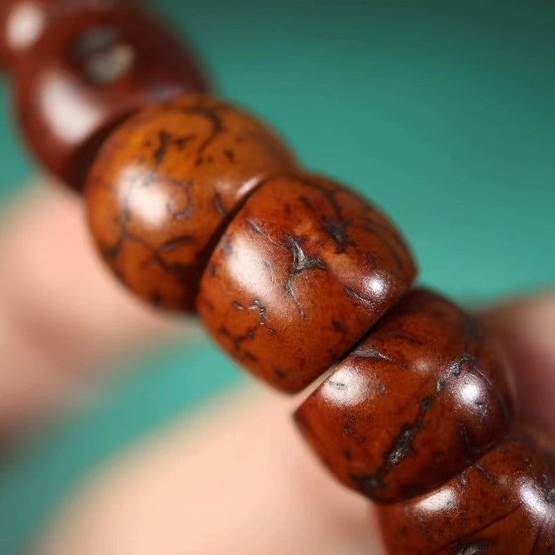 Old Tibetan Bodhi Seed Wrist Mala-Mantrapiece